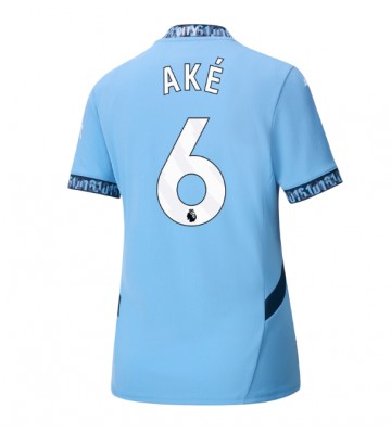 Manchester City Nathan Ake #6 Hjemmebanetrøje Dame 2024-25 Kort ærmer